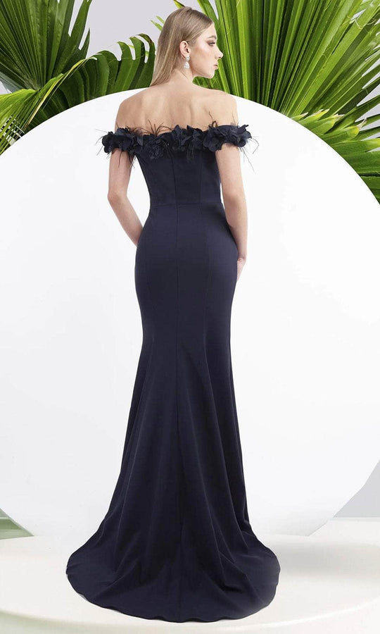 Janique W3016 - Floral Off Shoulder Long Dress