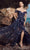 Janique W3017 - Ruffle Drape Floral Print Gown Prom Dresses