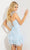 Jasz Couture 1246 - Feather Strap Sheath Cocktail Dress Cocktail Dress