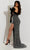 Jasz Couture 7506 - Feathered Sheath Prom Dress Special Occasion Dress