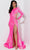 Jasz Couture 7511 - Sequin Long Sleeve Prom Dress Special Occasion Dress 000 / Hot Pink