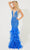 Jasz Couture 7514 - Feather Sheath Prom Dress Special Occasion Dress 000 / Royal