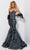 Jasz Couture 7521 - Sequin Pattern Mermaid Prom Dress Special Occasion Dress 000 / Black/Multi