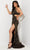 Jasz Couture 7526 - Cutout Sequin Prom Dress Special Occasion Dress 000 / Black/Gold