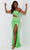 Jasz Couture 7532 - Asymmetrical Neck Side Cut-Out Prom Dress Special Occasion Dress 000 / Lime