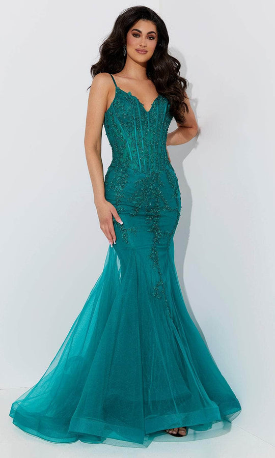 Jasz Couture 7539 - Embroidered Corset Prom Dress