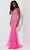 Jasz Couture 7541 - Sleeveless Feather Detailed Prom Dress Special Occasion Dress 000 / Hot Pink