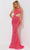 Jasz Couture 7548 - Sequin One-Sleeve Evening Dress Special Occasion Dress 000 / Hot Pink