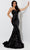 Jasz Couture 7551 - Strapless Sequin Evening Dress Special Occasion Dress 000 / Black