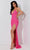 Jasz Couture 7555 - Sleeveless V-Neck Sequin Prom Dress Special Occasion Dress 000 / Hot Pink