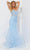 Jasz Couture 7566 - Floral Corset Prom Dress Special Occasion Dress 000 / Sky Blue