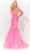 Jasz Couture 7571 - Floral Applique Embellished Prom Dress Special Occasion Dress 000 / Hot Pink