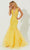 Jasz Couture 7571 - Floral Applique Embellished Prom Dress Special Occasion Dress 000 / Yellow