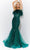 Jasz Couture 7572 - Feather Strapless Prom Dress Special Occasion Dress 000 / Emerald