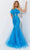 Jasz Couture 7572 - Feather Strapless Prom Dress Special Occasion Dress 000 / Ocean Blue