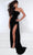 Johnathan Kayne 2452 - Asymmetric Velvet Prom Gown With Slit Prom Dresses 6 / Royal