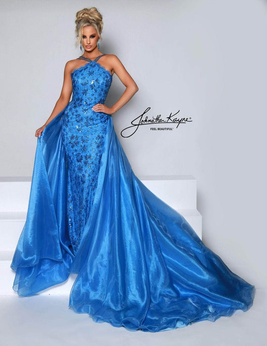 Johnathan Kayne 2618 - Lace Overskirt Evening Gown