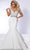 Johnathan Kayne 2724 - Beaded Velvet Mermaid Gown Special Occasion Dress 00 / Soft White