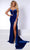 Johnathan Kayne 2729 - Sparkly Velvet Gown with Cape