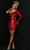 Johnathan Kayne 2769 - Full Sequin One-Shouder Cocktail Dress Special Occasion Dress 00 / Red