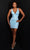 Johnathan Kayne 2773 - Floral Sequin Fitted Cocktail Dress Special Occasion Dress 00 / Ice Blue