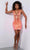 Johnathan Kayne 2775 - Mesh Side Sequin Cocktail Dress Special Occasion Dress 00 / Orange