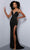 Johnathan Kayne 2805 - Asymmetrical Plunge Evening Dress Evening Dresses 00 / Black