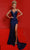Johnathan Kayne 2805 - Asymmetrical Plunge Evening Dress Evening Dresses 00 / Navy