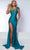 Johnathan Kayne 2810 - Bejeweled One Shoulder Evening Dress Evening Dresses 00 / Peacock