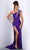 Johnathan Kayne 2810 - Bejeweled One Shoulder Evening Dress Evening Dresses 00 / Purple