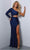 Johnathan Kayne 2818 - Long Sleeve Cutout Evening Dress Evening Dresses 00 / Navy