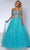 Johnathan Kayne 2825 - Off Shoulder Crystalline Evening Dress Prom Dresses 00 / Aqua