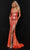 Johnathan Kayne 2829 - Sequin V-neck Evening Dress Evening Dresses 00 / Orange