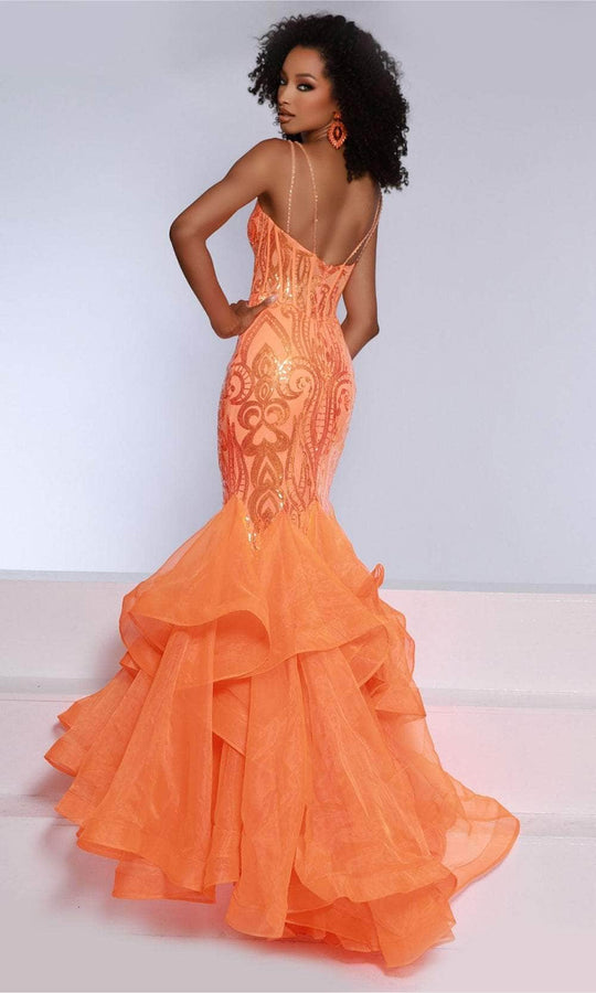 Johnathan Kayne 2835 - V-Neck Ruffle Mermaid Prom Dress