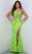 Johnathan Kayne 2837 - Floral Sequin Evening Dress Evening Dresses 00 / Lime