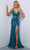 Johnathan Kayne 2843 - Fully Sequined V-Neck Prom Dress Prom Dresses 00 / Peacock