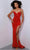 Johnathan Kayne 2856 - Floral Appliqued Sequin Prom Dress Prom Dresses 00 / Red
