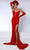 Johnathan Kayne 2860 - Corset Velvet Evening Dress Evening Dresses 00 / Red