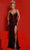 Johnathan Kayne 2880 - Beaded Cutout Back Evening Dress Prom Dresses 00 / Black-Red