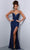 Johnathan Kayne 2880 - Beaded Cutout Back Evening Dress Prom Dresses 00 / Navy