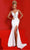 Johnathan Kayne 2881 - Embellished Plunged V-Neck Prom Dress Wedding Dresses 00 / White