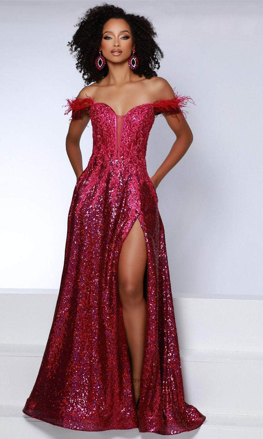 Johnathan Kayne 2887 - Off Shoulder Corset Evening Dress