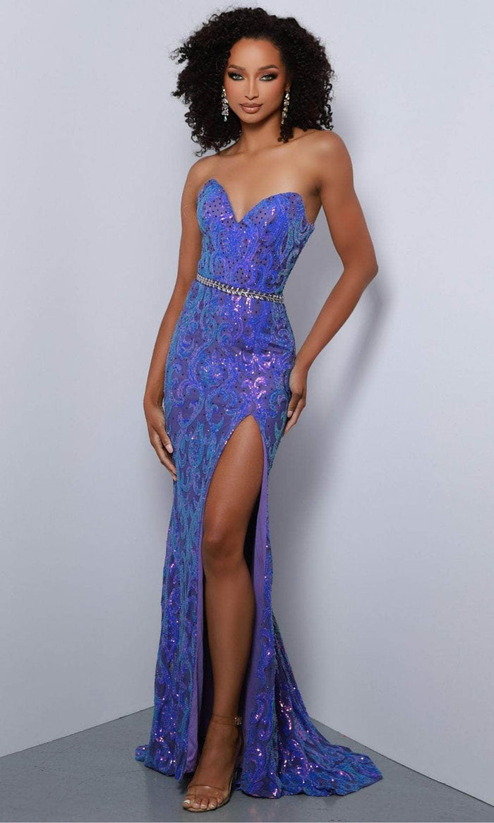 Johnathan Kayne 2892 - Sweetheart Neck Strapless Prom Gown Evening Dresses 00 / Purple