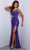 Johnathan Kayne 2894 - Asymmetric Sheath Prom Dress with Slit Prom Dresses 00 / Purple