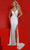 Johnathan Kayne 2900 - Sleeveless Rhinestone Jersey Prom Gown Evening Dresses 00 / White