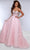 Johnathan Kayne 2907 - 3D Rose Embellished Strapless Ballgown Ball Gowns 00 / Blush