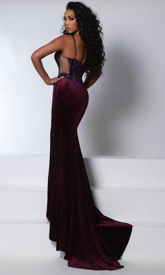 Johnathan Kayne 2948 - Deep V-Neck Beaded Evening Gown