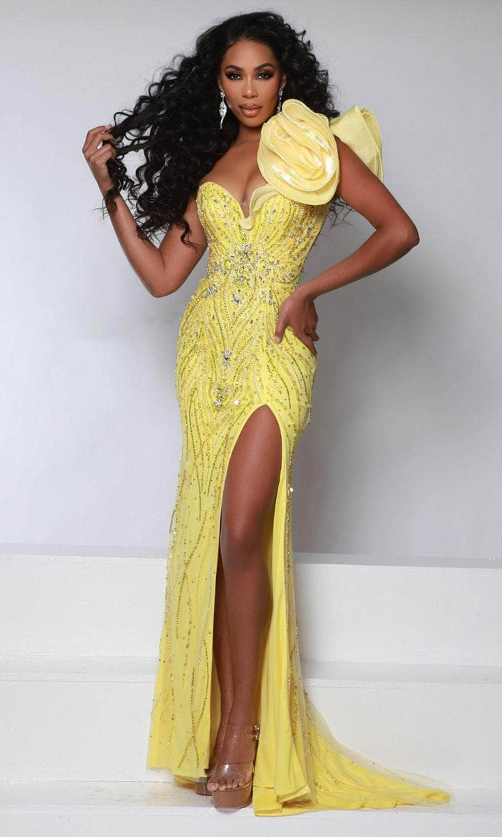 Johnathan Kayne - 6002 Strapless Corset Trumpet Gown