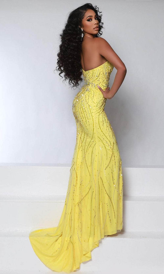 Johnathan Kayne 2956 - Rosette Sheath Evening Gown