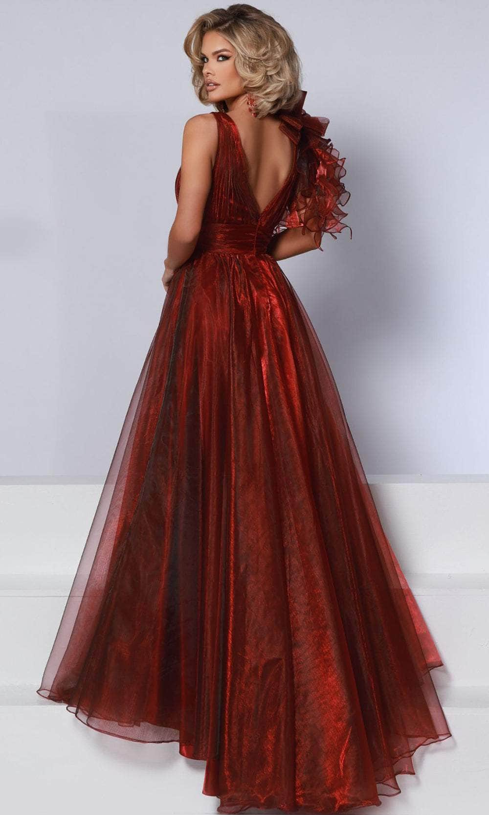 Johnathan Kayne 3014 - Long Iridescent Organza, Satin Lining, Mesh A ...